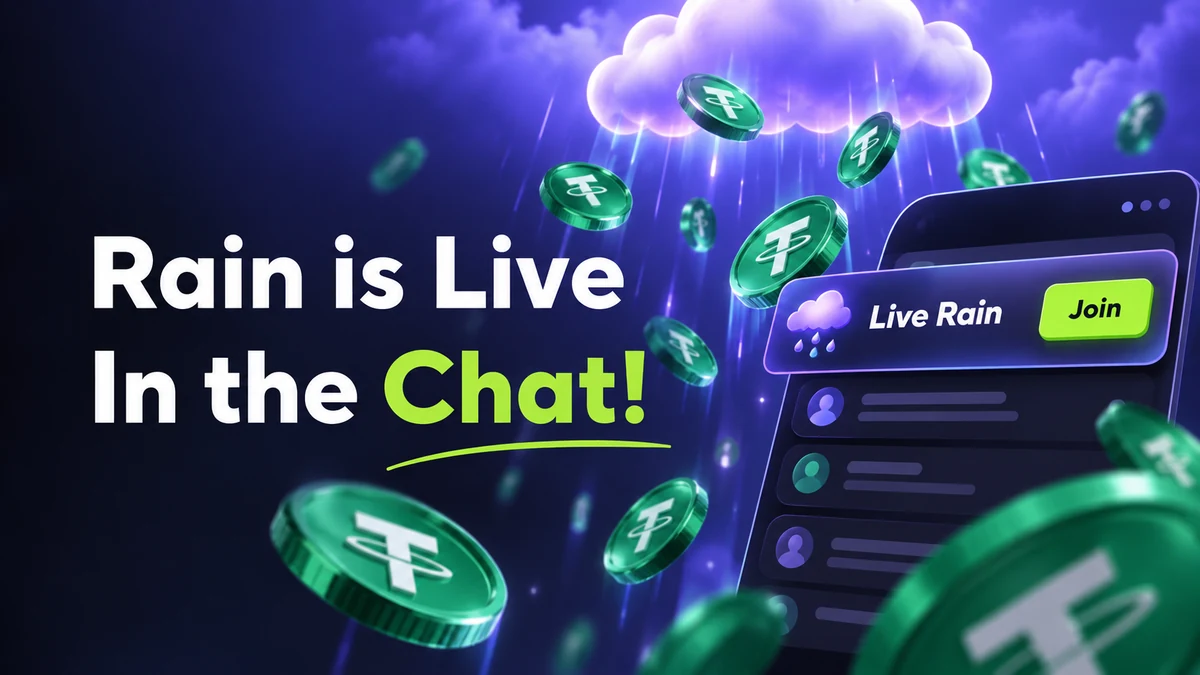 Live Chat Rain — Catch USDT Right in the Chat